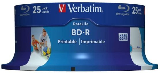 Verbatim 43811 25GB 6x BD-R SL Datalife Inkjet Printable - 25 Pack Spindle - Image 3