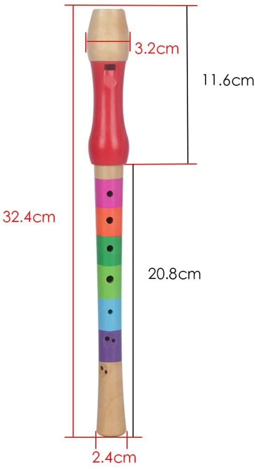 ULTNICE 8 Hole Wood Treble Recorder Flute for Kids Music Playing Lightweight Portable Soprano Instrument for Early Education and Childrens Music Practice - Image 4