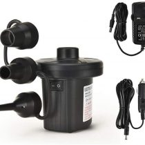 Electric Pump for Inflatables Electric Air Pump, 240V AC/12V DC (Home/Car), 3 Nozzles, Quick Inflate/Deflate, for Air Mattress Air Bed Swimming Ring Inflatable Boat Sofa