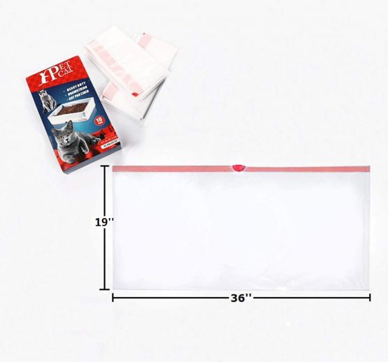 Durable Cat Litter Box Liners with Drawstrings, Big Size Cat Litter Pan Bags Toy Storage Bag (91.4×45.7cm, 10 Pieces) - Image 3