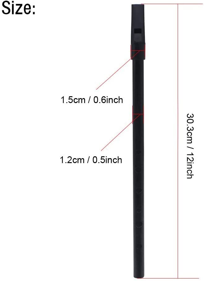 Alomejor Irish Whistle D Whistle Multi-color Copper Traditional Tin Whistle D Key Blowing Instrument(Black) - Image 3