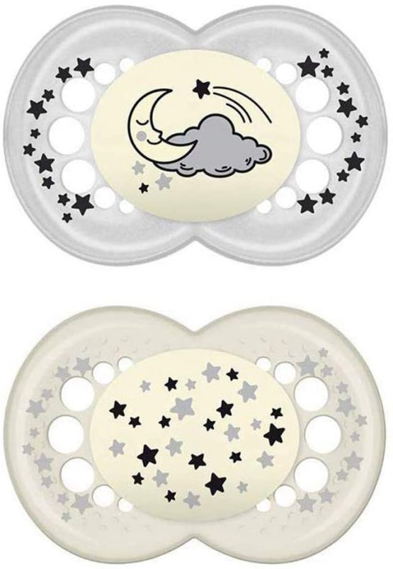 MAM Night Original SkinSoft Silicone Dummy 6-16 Set of 4 Includes 2 Sterilized Transport Boxes - Image 3