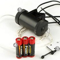 IkziLight Spinning Light, 18 Tech LED, 2.2 m, Transparent 2.2, S
