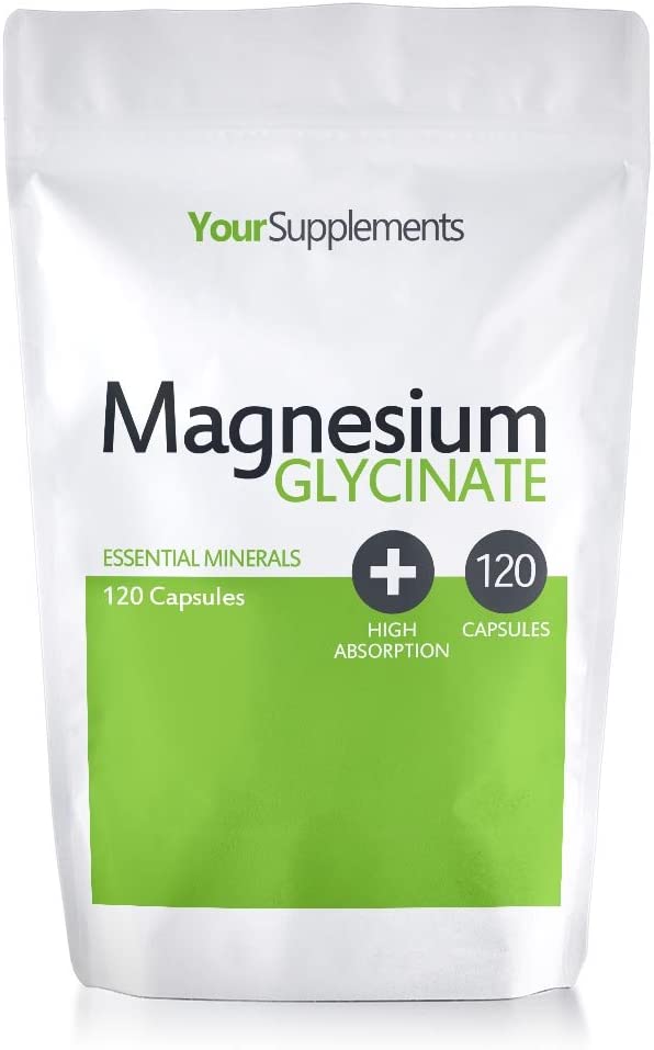 Magnesium Glycinate by Your Supplements, 120 count (Pack of 1)