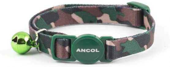 Camouflage Cat Collar with safety buckle blk&White - Image 2