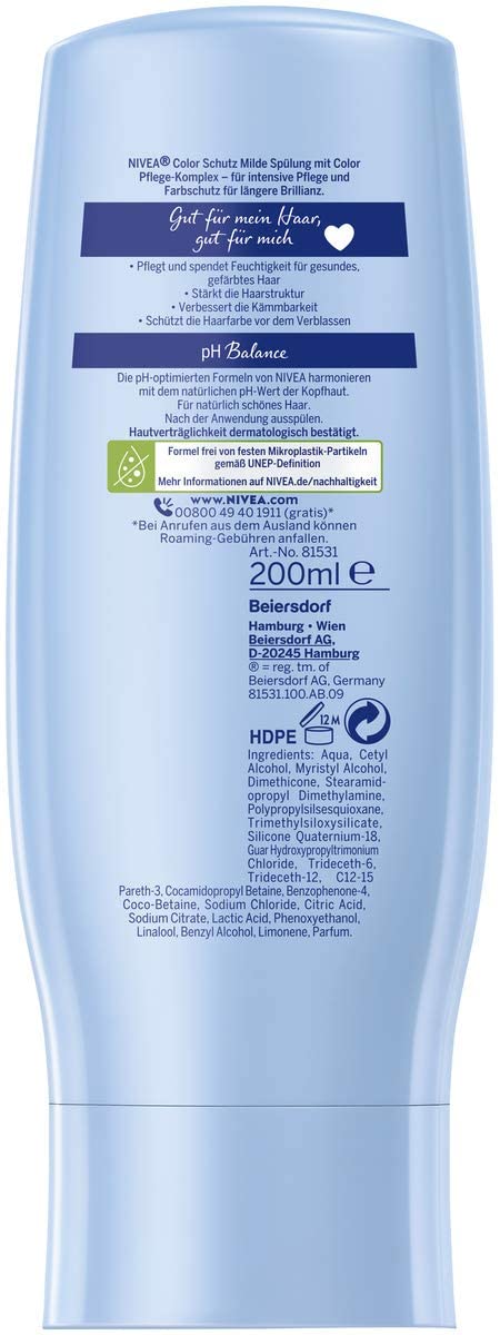 NIVEA Color Schutz Mild Conditioner (200 ml), Gentle Conditioner with Color Care Complex for Healthy Dyed Hair - Image 2