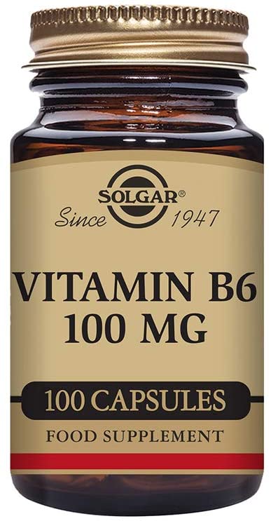 Solgar Vitamin B6 50 mg Tablets, Pack of 100, Metabolism and Immune Support, Balanced Hormones and Red Blood Cell Formation