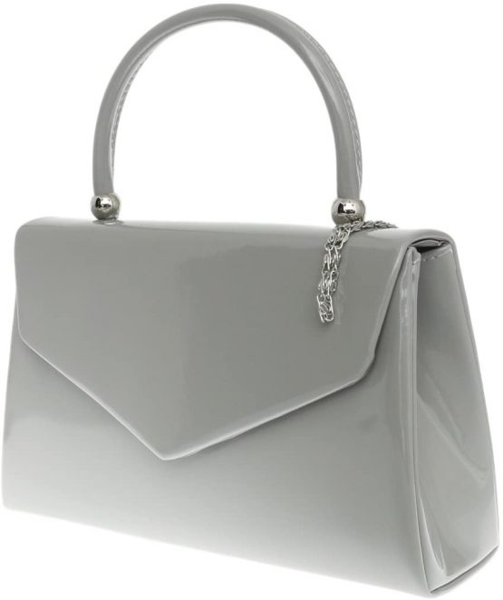 Girly Handbags Patent Clutch Bag Handbag Small Hard Case Ladies - Image 2