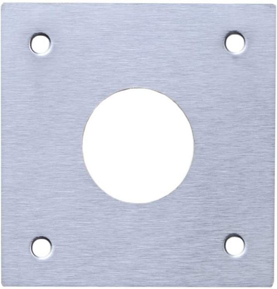Simply Hardware Satin Stainless Steel Bird Box Protector/Nest Box Protection Plate - 70 x 70mm - 25mm Hole - Image 2