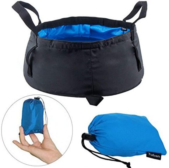Folding Basin,Collapsible Basin Leak-proof Wash Basin Multifunctional Lightweight Portable Folding Bucket For Outdoor Traveling Washing Camping Hiking Fishing with Carry Bag 8.5L - Image 2
