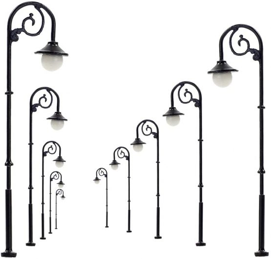 LYM58 10pcs Warm White Model Train 1:87 Street Lights HO Scale Lamp Post LEDs NEW Miniature Single Head
