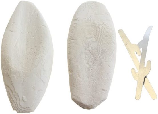 Emourspuk Natural Cuttlefish Bone for Reptiles, Tortoises, Snails, Birds and Small Animals, 4-6 inch, Twin Pack