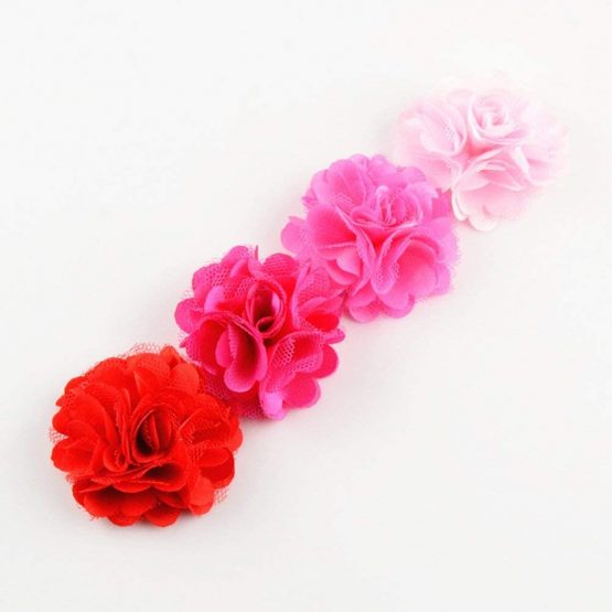 BIPY 4pcs 5cm Pinks Female Dogs Collars Flowers Charms Slides Flowers Bows For Cat Puppy Small Medium Dog Grooming Accessory - Image 3