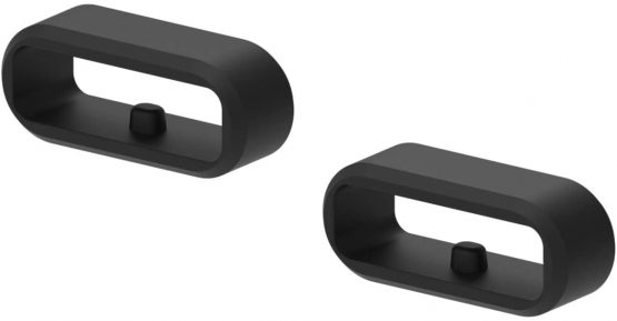 Chofit Replacement Secure Rings Compatible with Garmin Vivoactive 3 Music& Vivoactive 3/Venu/Vivomove 3 Strap Silicone Connector Keepers Fastener Ring Holders Wristband Security Loop Black - Image 2