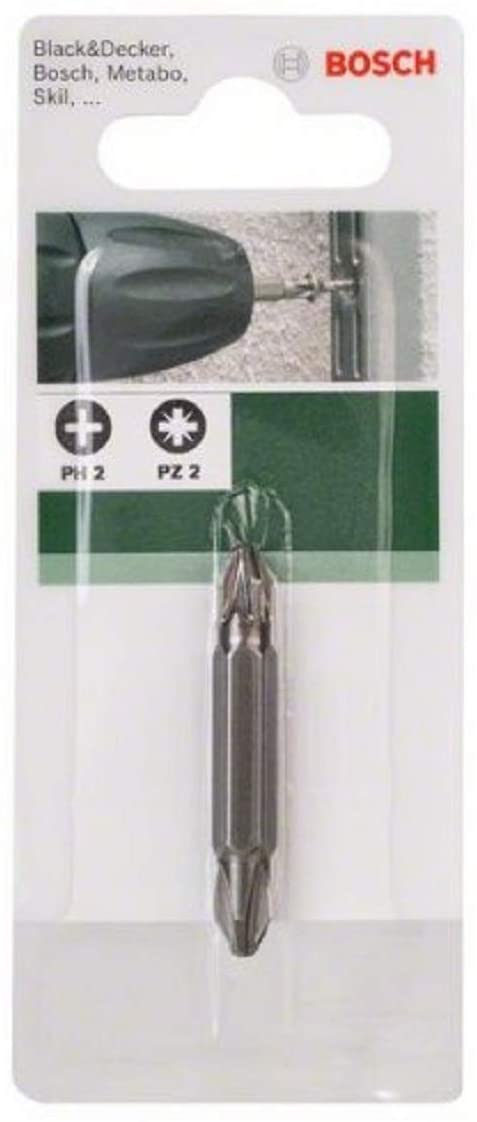 Bosch 2609255955 Double Ended 45mm Screwdriver Bit (Ph 2 - Pz 2), Variety pack