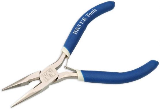 H&S 3 x Chrome Plated Jewellery Making Beading Mini Pliers Tools Kit Set Long Round Nose - Image 2
