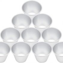 Homgaty 10 Pack Pudding Moulds, Nonstick Muffin Tin Dariole Moulds Aluminium Egg Tart Mold Cups Basins for DIY Cooking