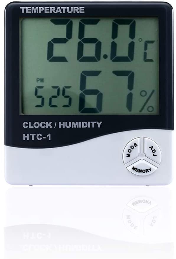 kabinga Electronic Digital Thermometer, Home Temperature Humidity Meter, Mini Hygrometer, Unisex-Adult, White, M