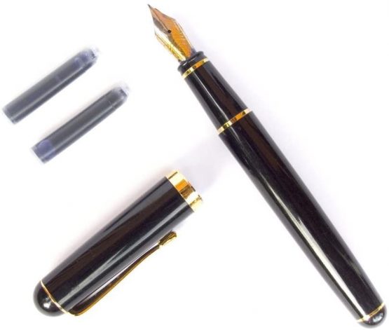 Dryden Designs Fountain Pen Ink Cartridges - SET OF 24 BLACK INK CARTRIDGES - Short International Standard Size - Disposable and Generic Ink Refill Cartridges - Perfect for Calligraphy - Image 3