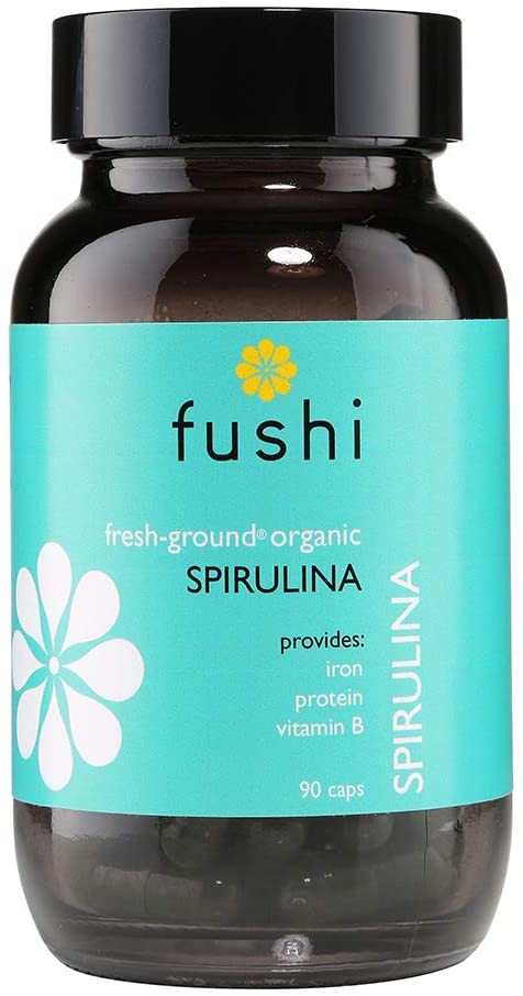 Fushi Organic Spirulina 500 mg, 90 Caps, White, 90 Count (Pack of 1)