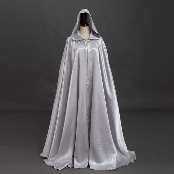 GRACEART Women Hooded Cloak Bridal Cape with Hood Full Length Cloak Wedding Cloak Cosplay - Image 2