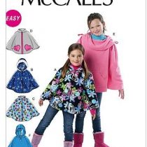 McCall's Patterns M6431 Size CX Extra-Small - Small Children's/ Girls' Ponchos, Pack of 1, White