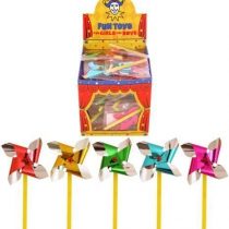 Henbrandt 6x Mini Foil Sand Castle Windmills - 7cm