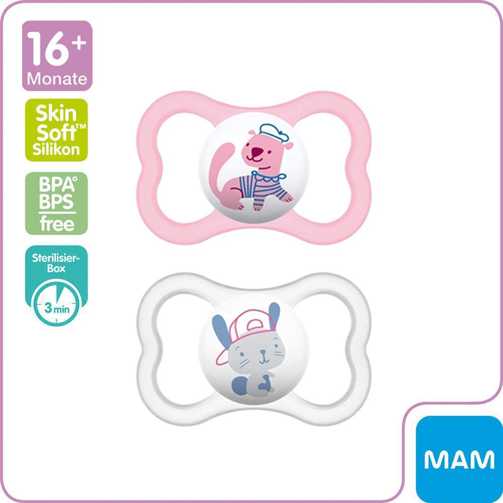 MAM Dummy 16+ Silicone Day & Night Pack, 6 Pieces, 6 Count (Pack of 1) - Image 2