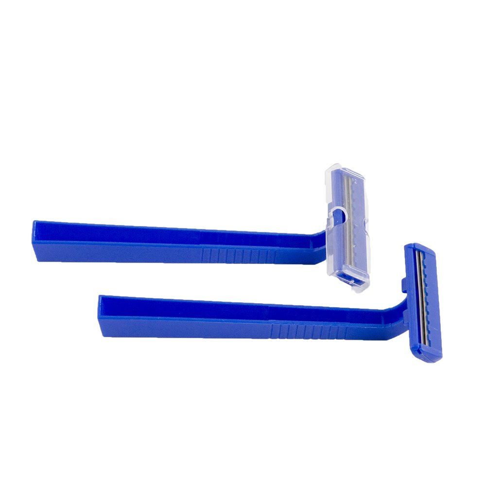 Teqler T-370650 Disposable Razors shave each hair length gently, safely and in a skin friendly manner, blue (100 per pack) - Image 3