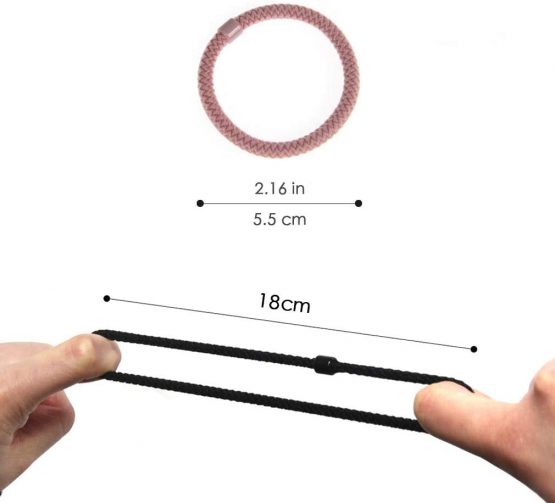 20PCS Cotton Hair Ties Seam Elastic Multicolored Hair Bands Thick Ponytail Band 4.5cm in Diameter Hair Accessories for Women and Girls - Image 3