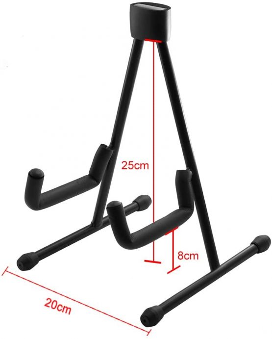 Rayzm Ukulele Stand, A-Frame Portable Little Metal Stand for Small Standard Instruments (Soprano/Concert/Tenor Ukulele & Mandolin), Folds Flat for Storage or Travel. - Image 4