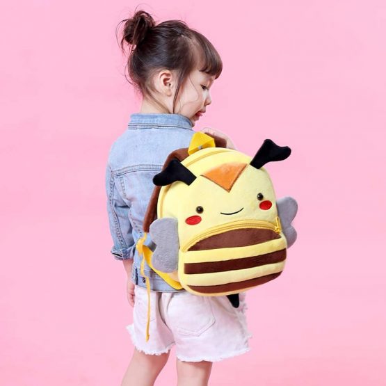 Kids Cartoon Backpack Toddler Children School Bag Cute Cartoon Animal Preschool Rucksack Gift for Children Boys Girls, Bee - Image 3