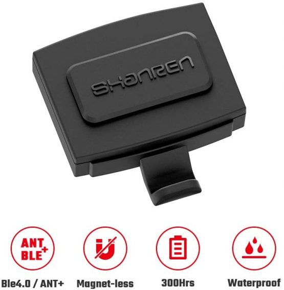SHANREN Bike Cadence sensor, Geomagnetic Wireless Bluetooth & ANT+ Dual Modes for BLE/ANT+ Bike Computers and IOS/Android