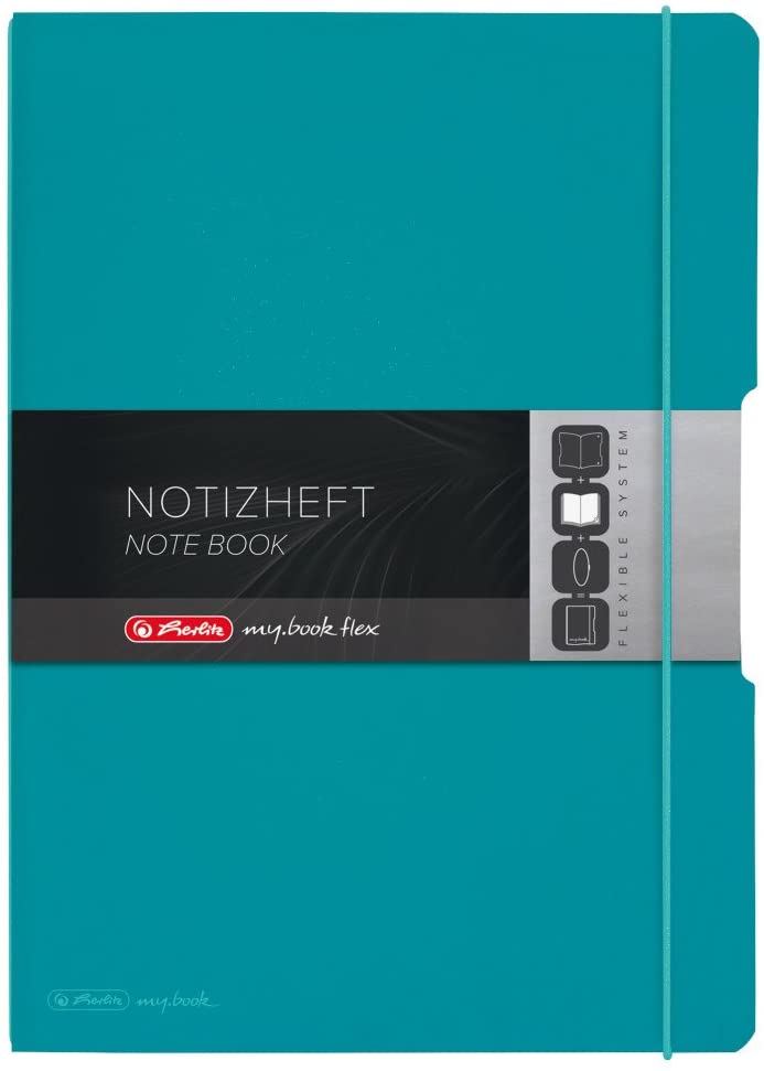Herlitz 50015986 Notebook Flex Polypropylene 2 x 40 Sheets A4 Caribbean Turquoise