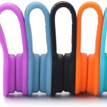 SUNFICON Magnetic Cable Clips Headphone Cable Organisers Earbuds Cord Winder Manager Keeper Bookmark Whiteboard Noticeboard Fridge Magnets USB Cable Ties Straps Wire Holder Home Office School 6 Pack