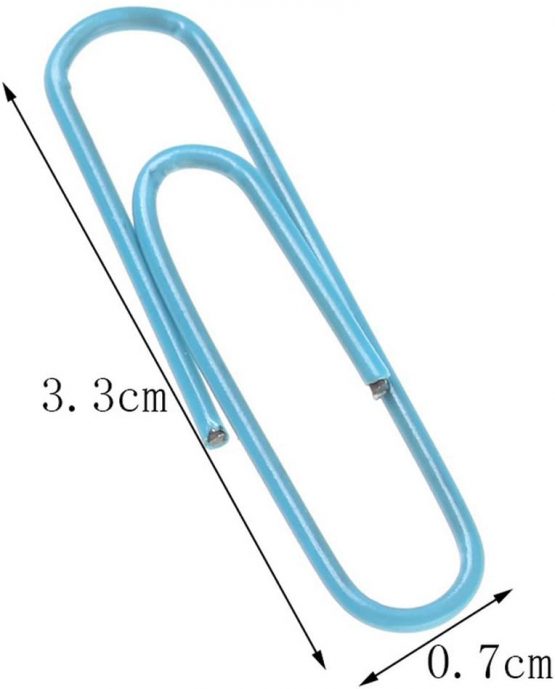 kuou 500 Pcs Coloured Paper Clips, Plastic-Coated Metal Paperclips Paper Clips Clamps with Box for Office School Stationery Document, Small Paper Clips(33mm, Assorted Color) - Image 4