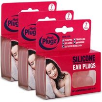 21 works (X3 Packs) Of Skin Tone Adult Mouldable, Silicone Putty, Swimming and Sleeping Ear Plugs, Pink, 7 count (Pack of 3)