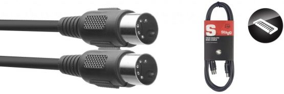 Stagg SMD10 E 10 m 5 Pin DIN Male MIDI Cable