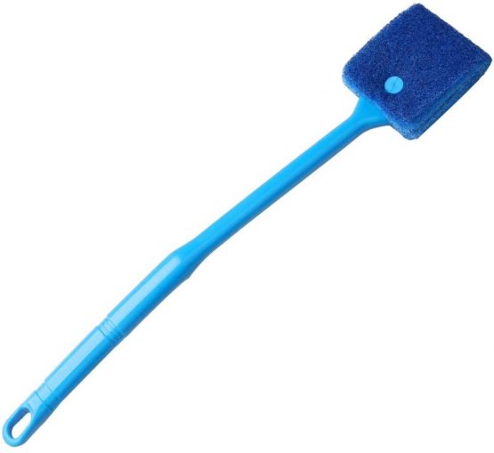 kuou Aquarium Fish Tank Cleaning Sponge Brush, Reusable Fish Tank Cleaner Algae Clean Brush Double Face Sponge for Glass Tank