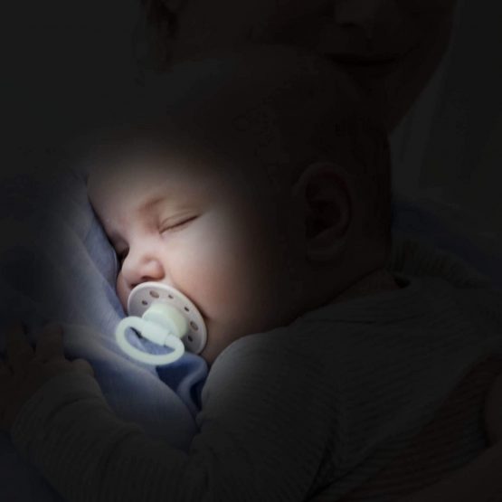 NIP Cherry Round Dummy Night Size 2 from 6+ Months Black Night & Milky White Glow in the Dark - Image 2