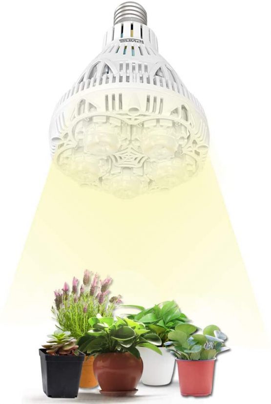 SANSI 24W Full Spectrum LED Grow Light Bulbs for Indoor Plants, E27 Artificial Sunlight Plant Grow Light for Greenhouses, Vegetables, Gardens, Flowers, Hydroponics