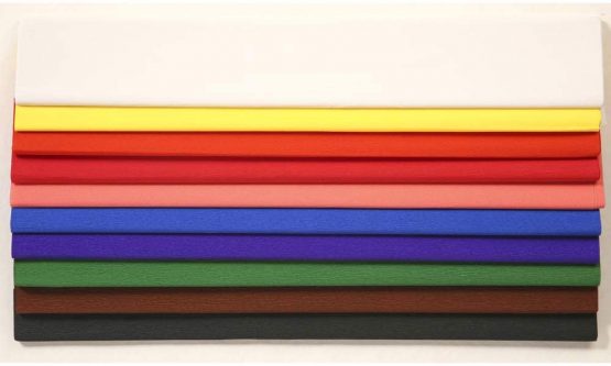 Clairefontaine 903099C Superior Crepe Paper Roll,- 10 Sheets - Assorted colours