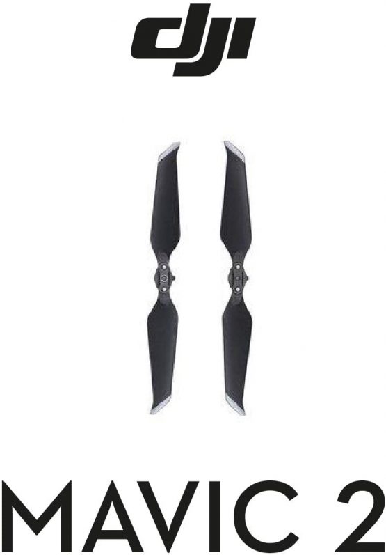 DJI Mavic 2 Series, Low-Noise Propellers, Classic Quick Release Design, Quieter and Longer Flight, Model 8743, Aerodynamic Design, Mavic 2 Series Accessory, Black/Grey