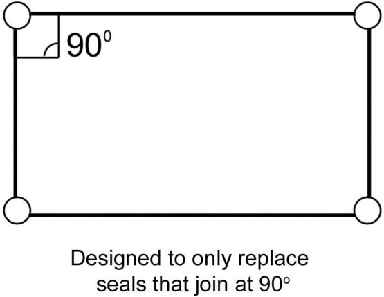 Spares2go Universal 4 Sided Rubber Oven Cooker Door Seal (With Barbed Corner Clips) - Image 2