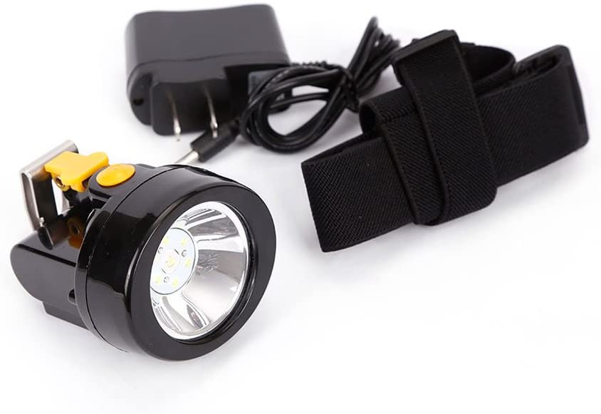 Mining Llight Rechargeable Headlamp Lamp Miners LED Headlamps Flashlight KL2.8LM Camping Lights for Night Running Fishing Hunting Waterproof Explosion-Proof (Yellow)