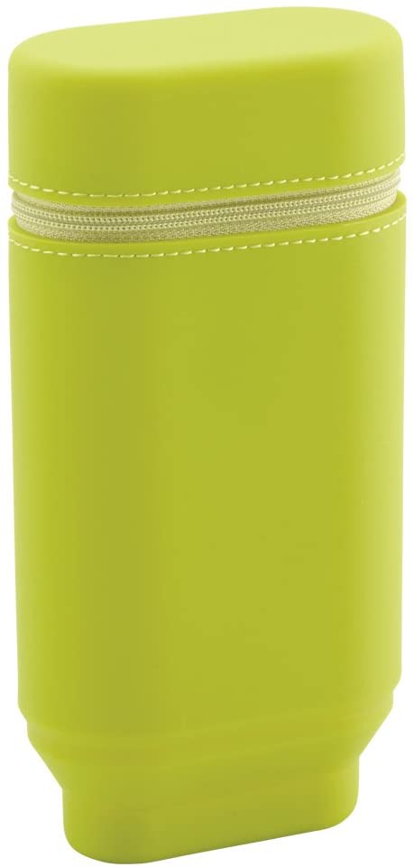 LIHIT LAB Stand Pen Case, yellow green, L, Oval L