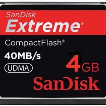 Sandisk 4GB Extreme CompactFlash Memory Card 4GB CompactFlash Memory Card 40MB/s Black
