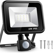 Eslas LED Floodlight 20W,Security Light with Motion Sensor Outdoor,Super Bright 2000 LM PIR Light,IP65 Waterproof for Garage,Garden,Car Park, Construction Site, 6500K Cold White[Energy Class A++ ]