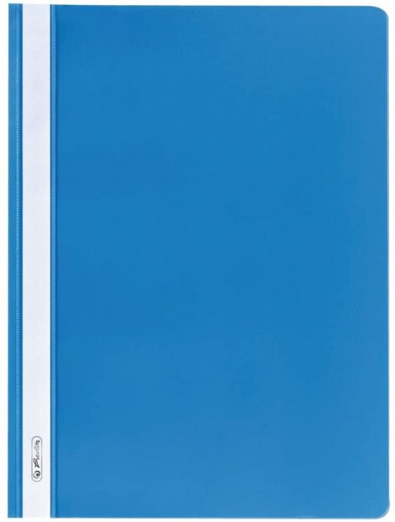 Herlitz 975433 File Folder A4 Polypropylene with Transparent Front Cover – Red (Pack of 10) a4 Light Blue