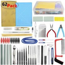 WMYCONGCONG 62 PCS Gundam Model Tools Kit Modeler Basic Tools Hobby Building Tools Kit for Buildings Cars Airplanes Model Assemble Building Repairing and Fixing